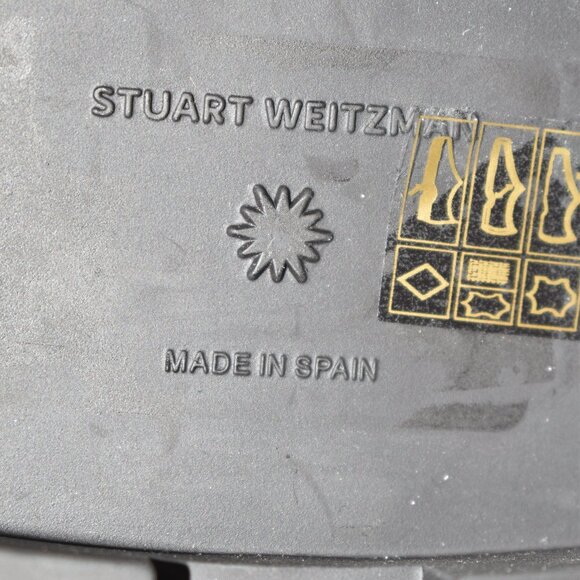 $1200 Stuart Weitzman Bedfordland SUEDE OVER THE KNEE LUG BLACK 7 B (PB24) - Picture 8 of 9